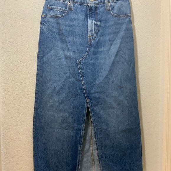 Frame denim Midmaxii angled seam Aline skirt size 27 - Picture 3 of 8